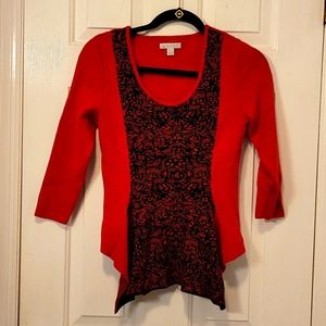 Red and black sweater size small